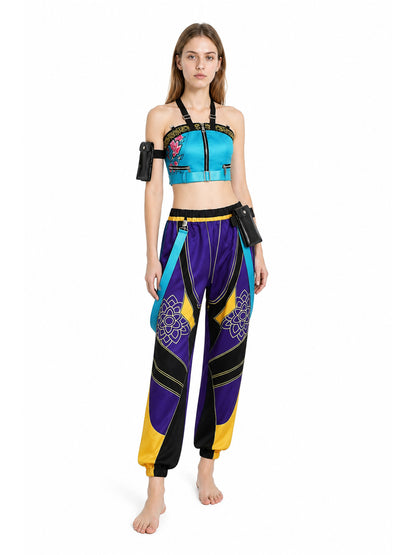 Cosplay Costume: Sleeveless Top, Pants, and Bag Costumes detail