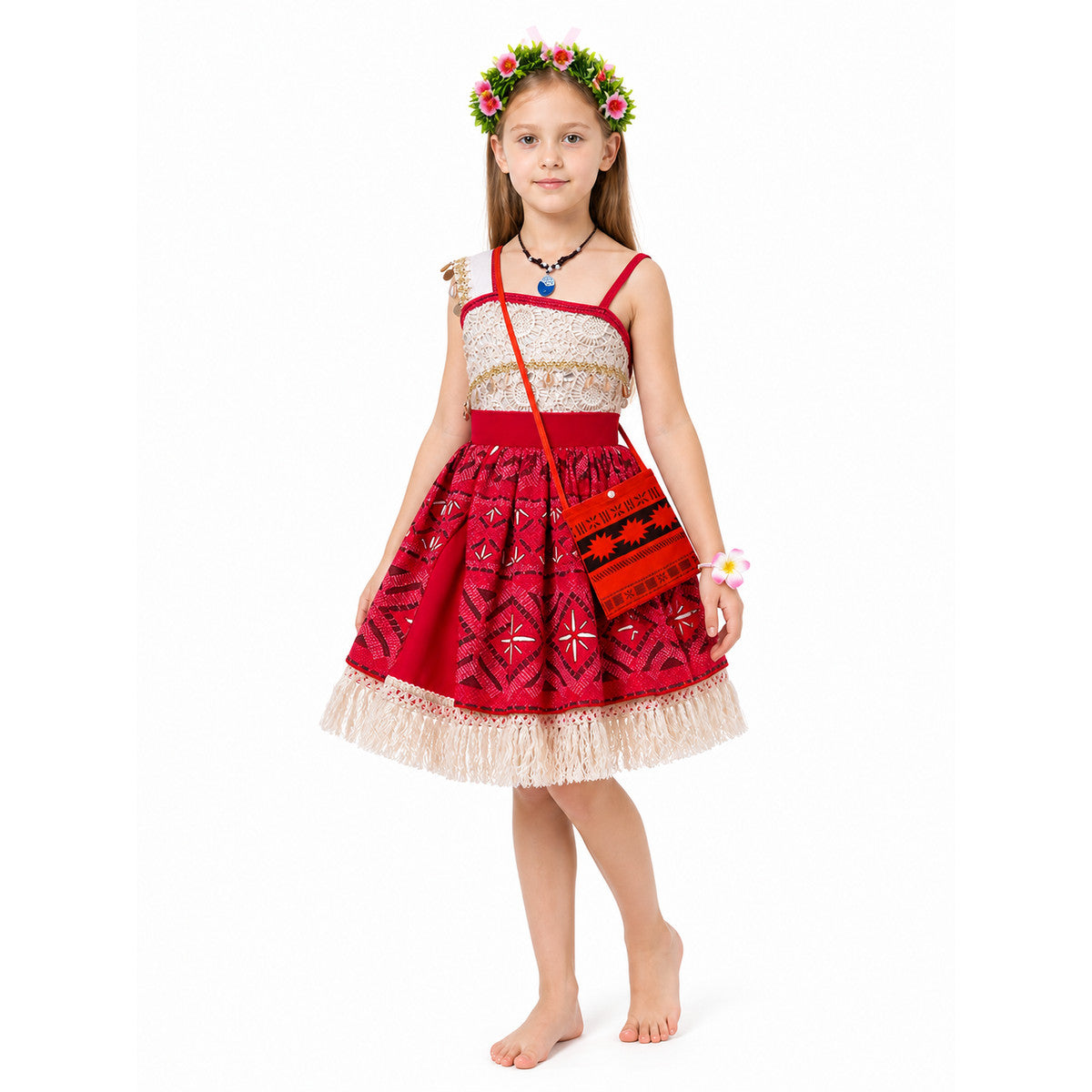 Children's Halloween Dress with Handbag and Wreath Costume Dresses detail