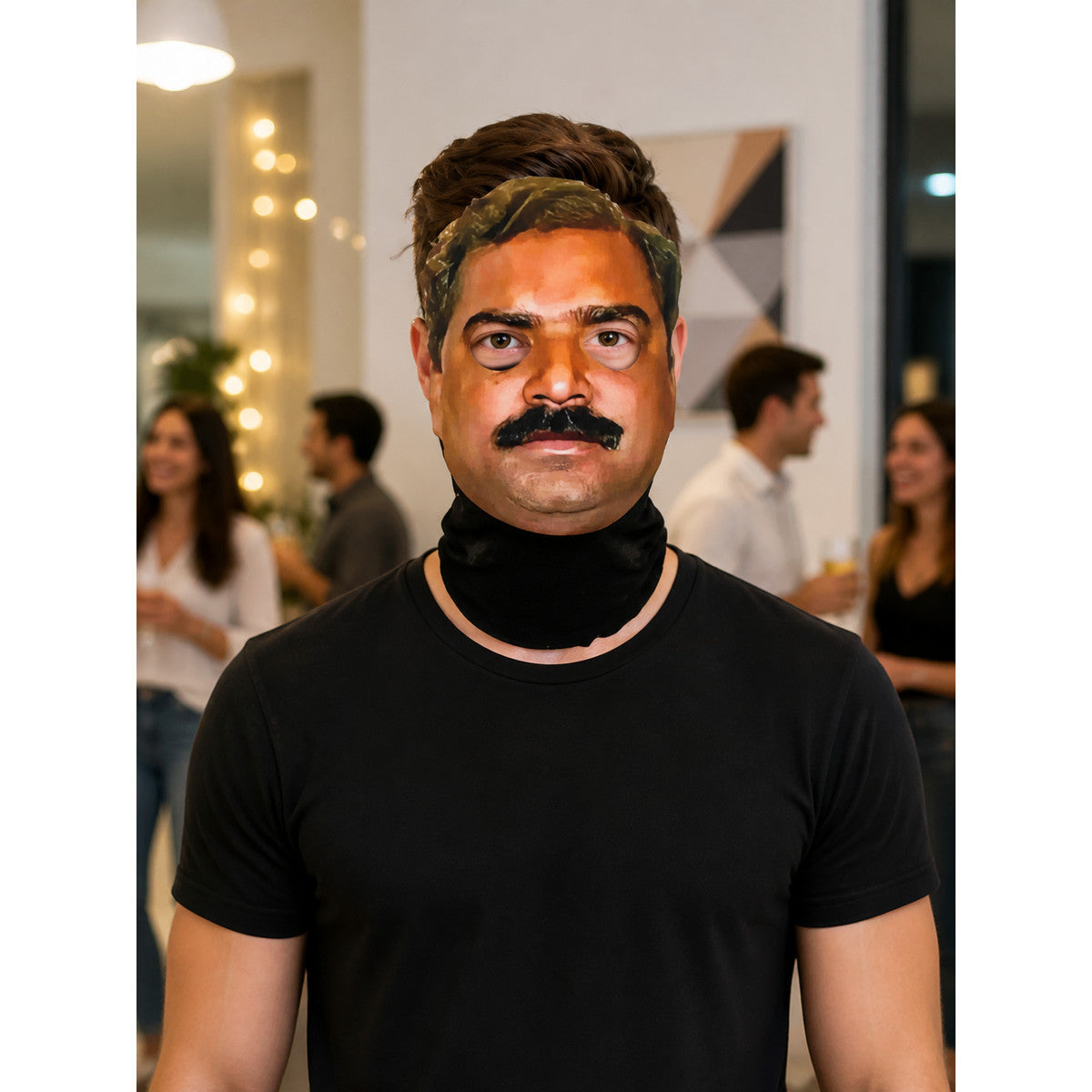 Carnival Mask with Black Beard for Halloween and Cosplay lifestyle view