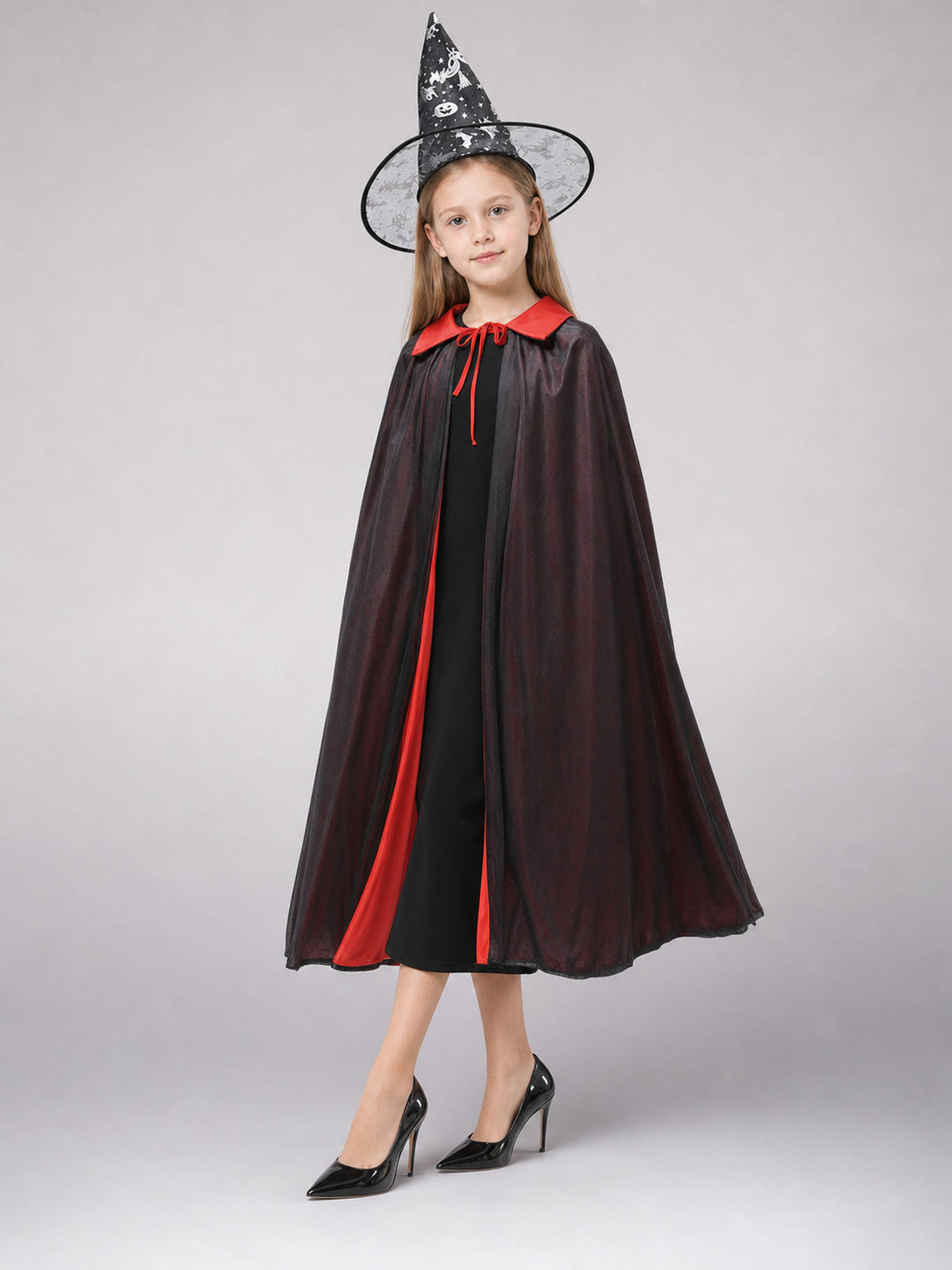 Black and Red Carnival Cloak with Hat and Hook occasion guide