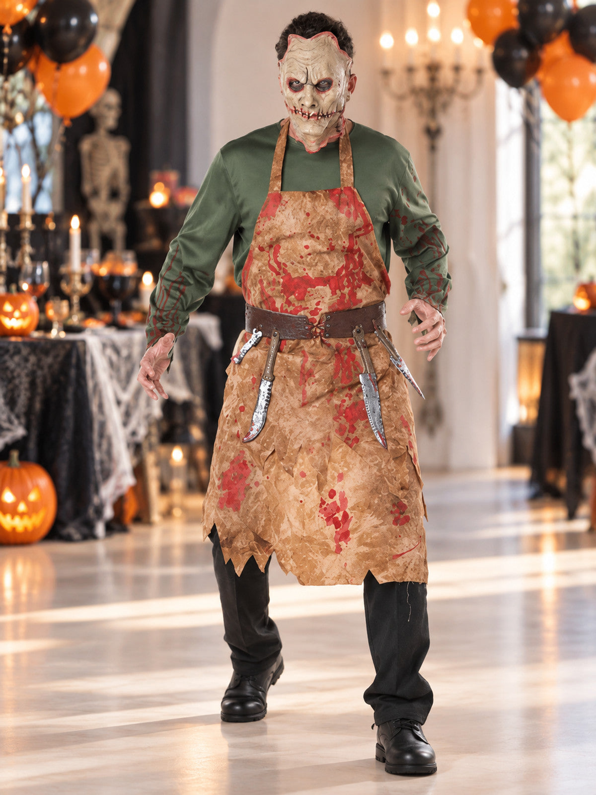 Monster Costume with Mask and Apron lifestyle view