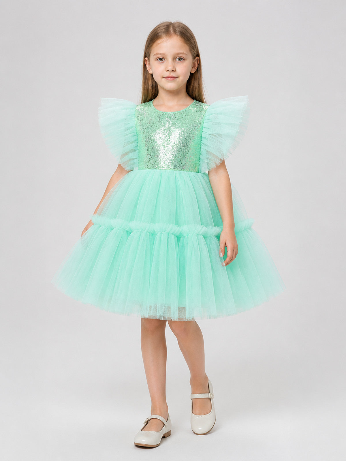 Children's Sequin Dress with a Full Tulle Skirt Costume Dresses detail
