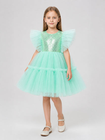 Children's Sequin Dress with a Full Tulle Skirt Costume Dresses detail