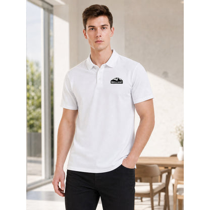 White Short-Sleeve Polo Shirt for Everyday Wear lifestyle view