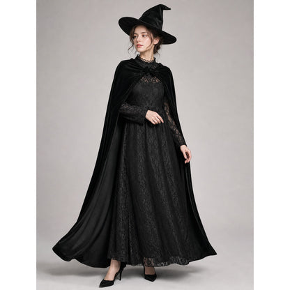 Witch Costume for Cosplay: Dress, Hat, and Cape