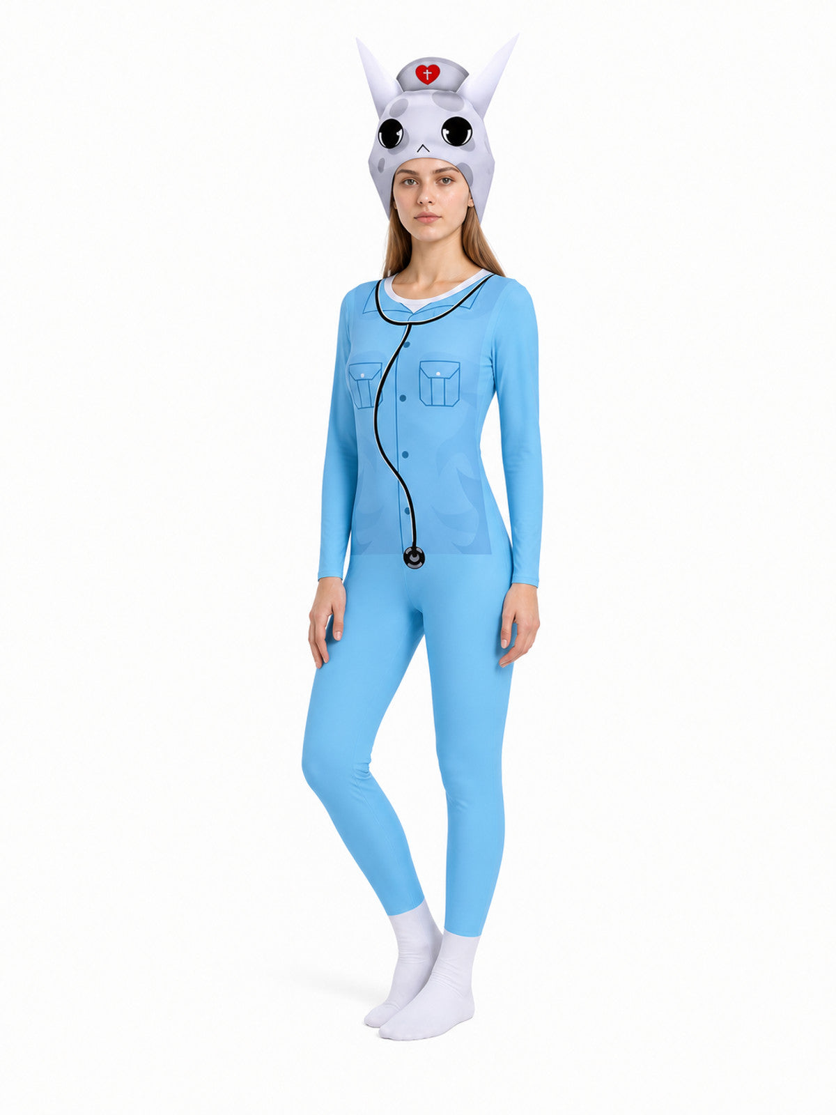 Carnival Rabbit Doctor Costume with Red Cross