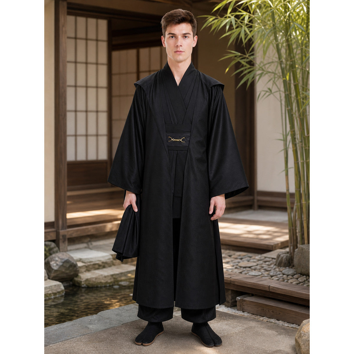 Obi-Wan Kenobi Cosplay Costume, Black Robe lifestyle