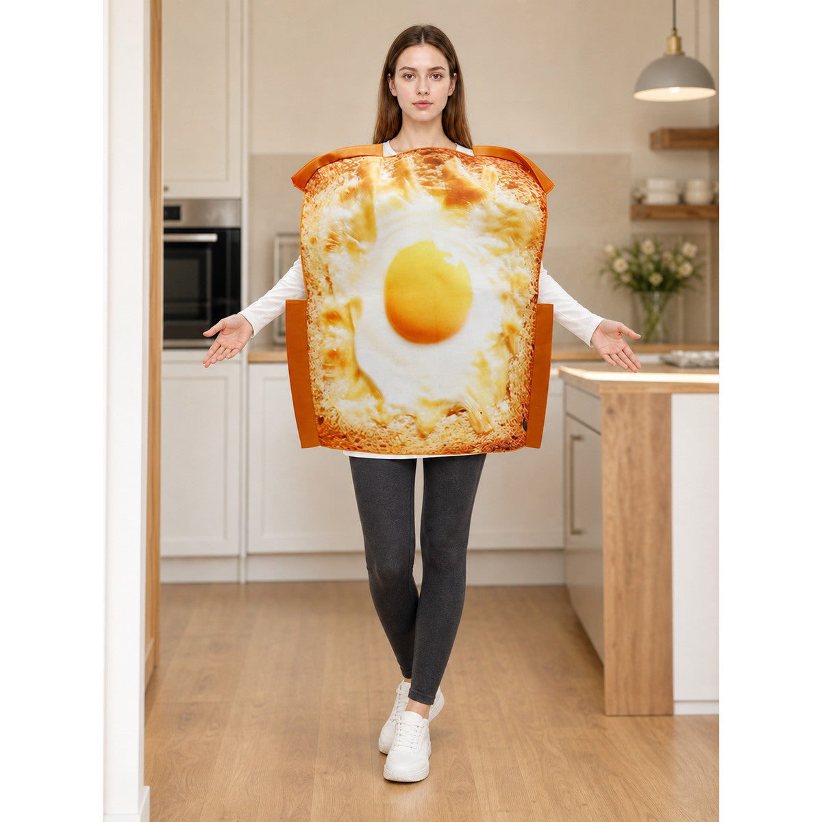 Toast and Fried Egg Costume for Halloween and Parties lifestyle view