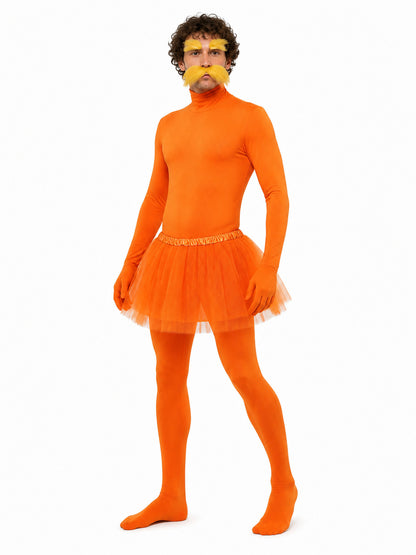 Orange Carnival Costume with Hood and Beard Costumes detail