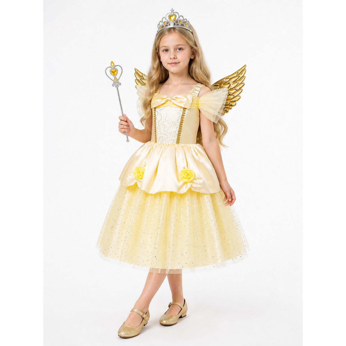 Full Princess Dress with Wings and Crown Costume Dresses detail