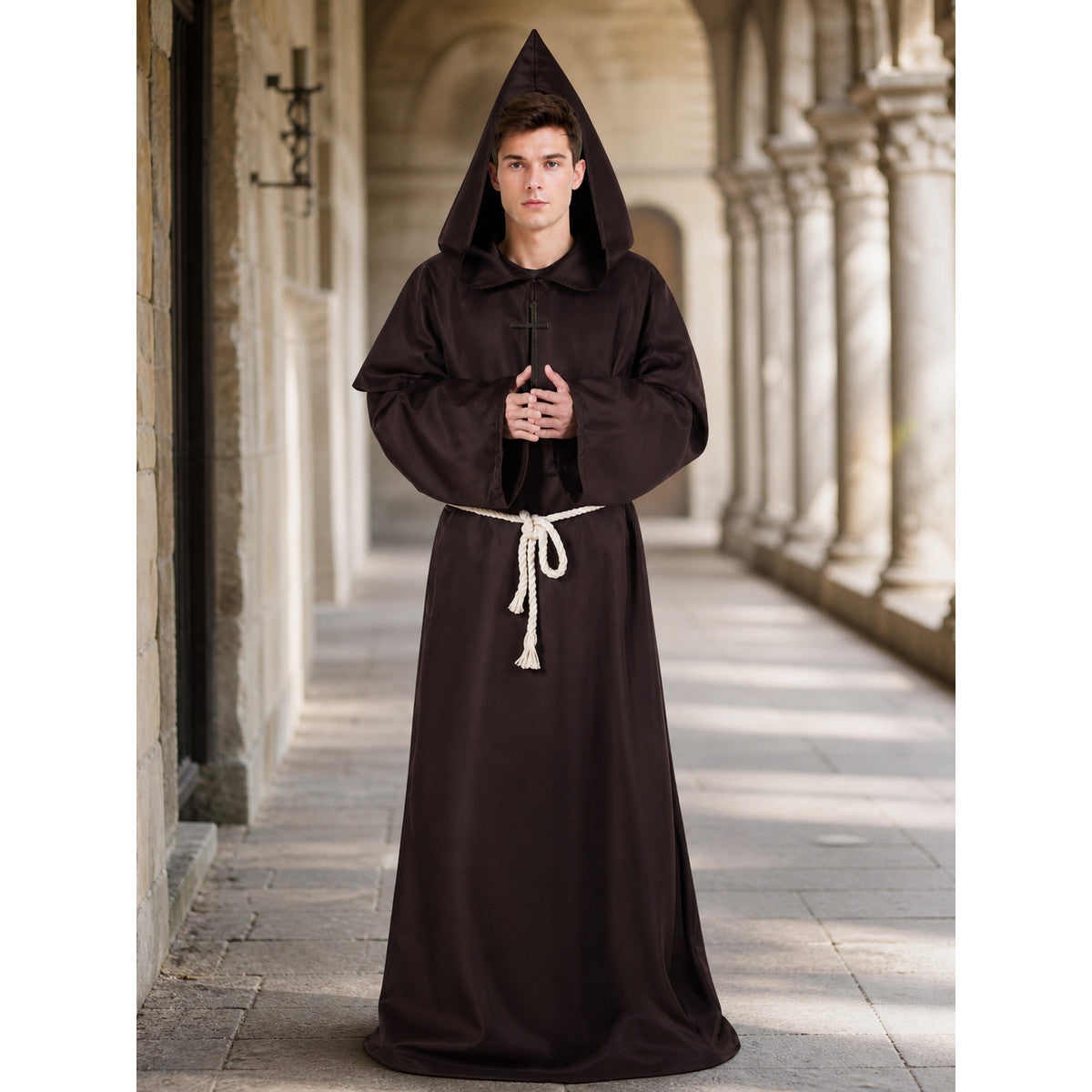 Hooded Cosplay and Halloween Robe Costume lifestyle view
