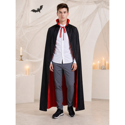 Black-and-Red Hooded Costume Cloak lifestyle