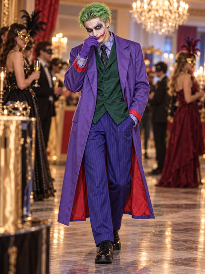 Joker Cosplay Costume with Coat and Vest