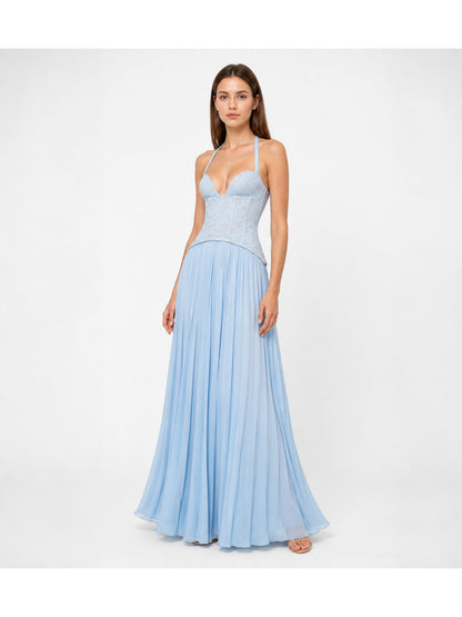 Spaghetti-Strap Dress with a Corset-Style Bodice