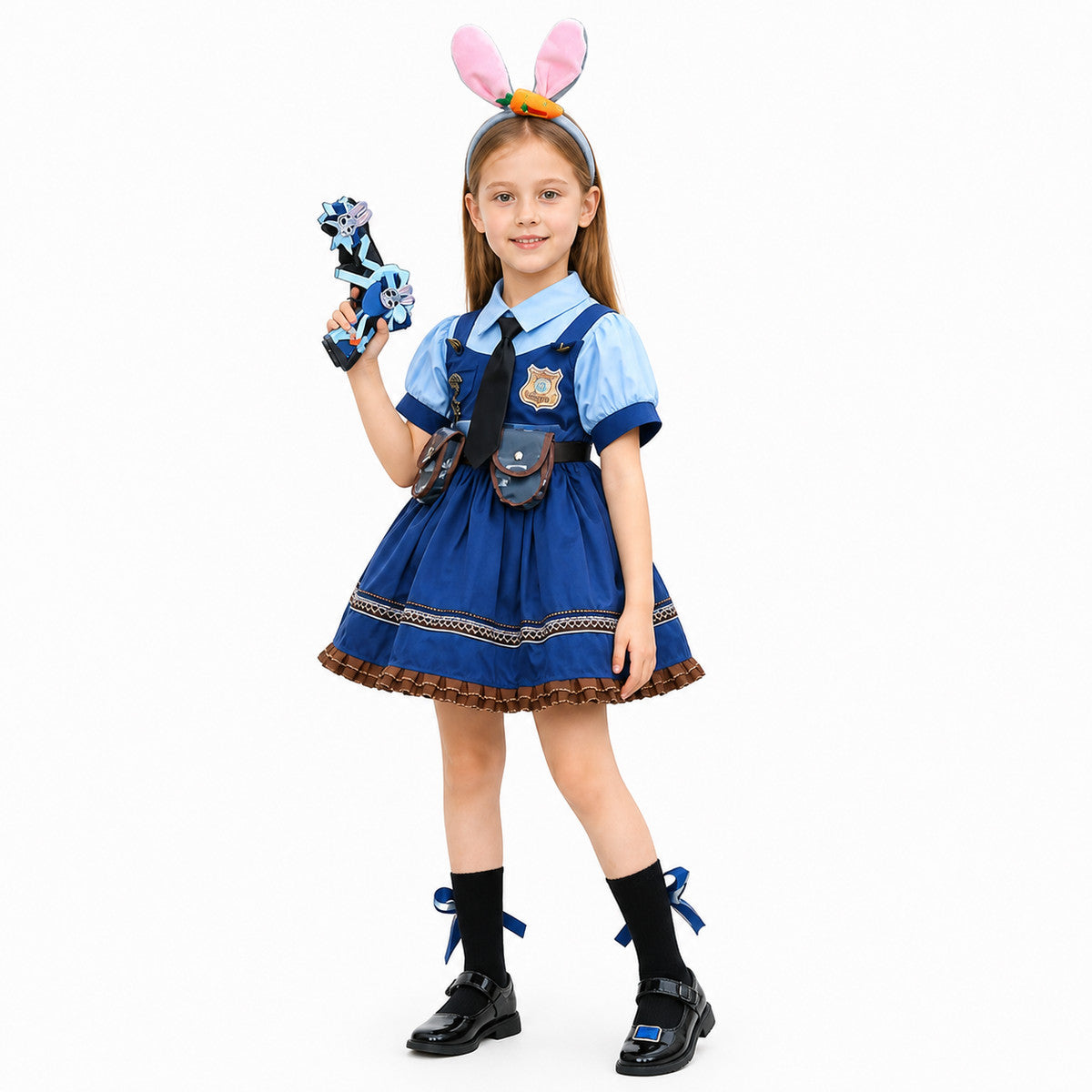 Halloween Bunny Police Officer Costume Dress Costume Dresses detail