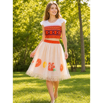 Moana 2 Character Costume Dress with Pattern lifestyle view