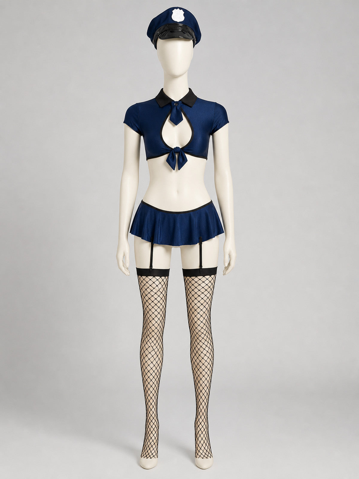 Two-Piece Police Costume with Skirt