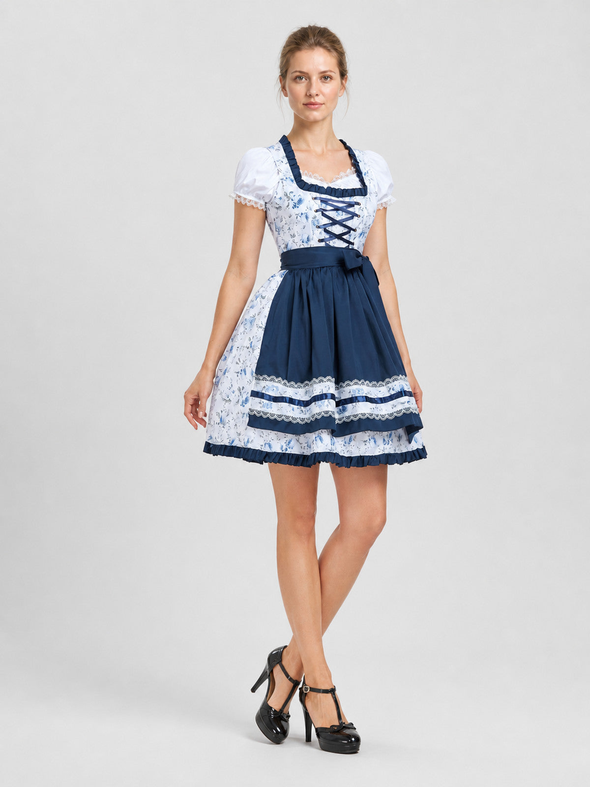 Floral Apron Dress for Beer Festivals Costume Dresses detail