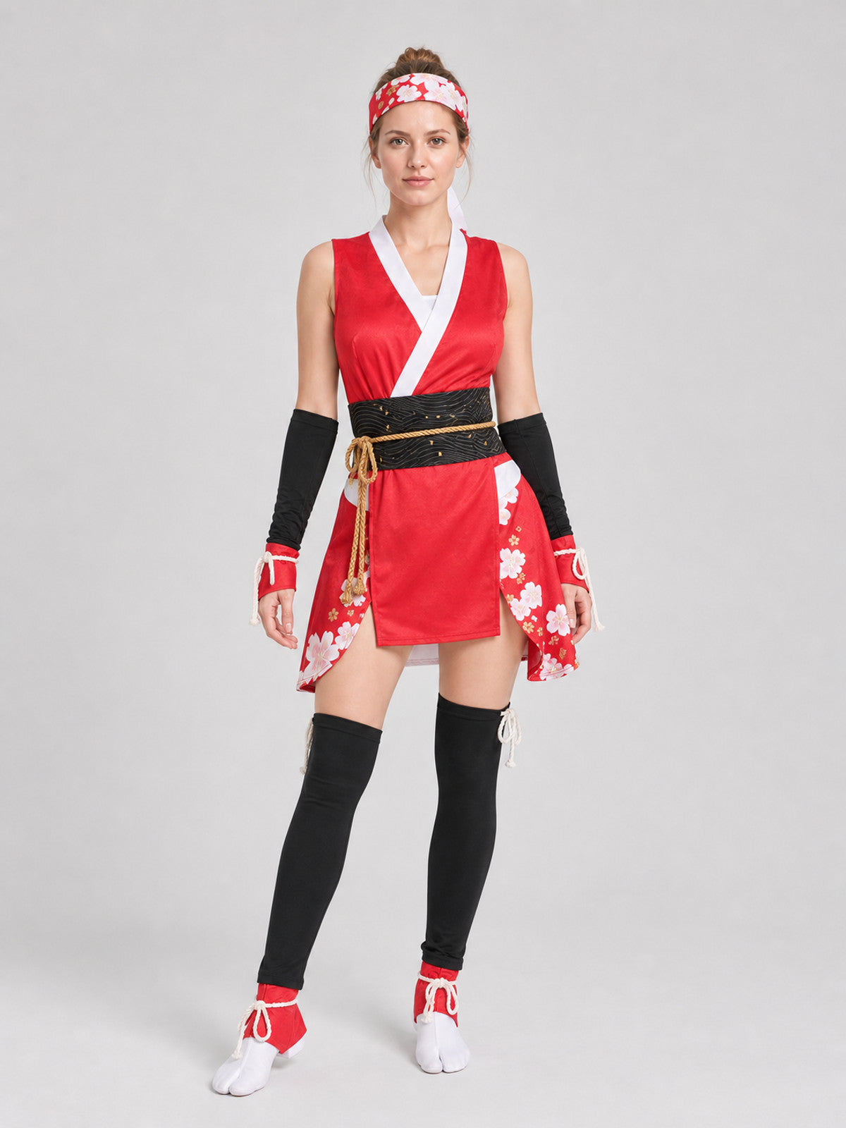 Mai Shiranui Cosplay Costume with Accessories, Red Set Costume Accessories detail