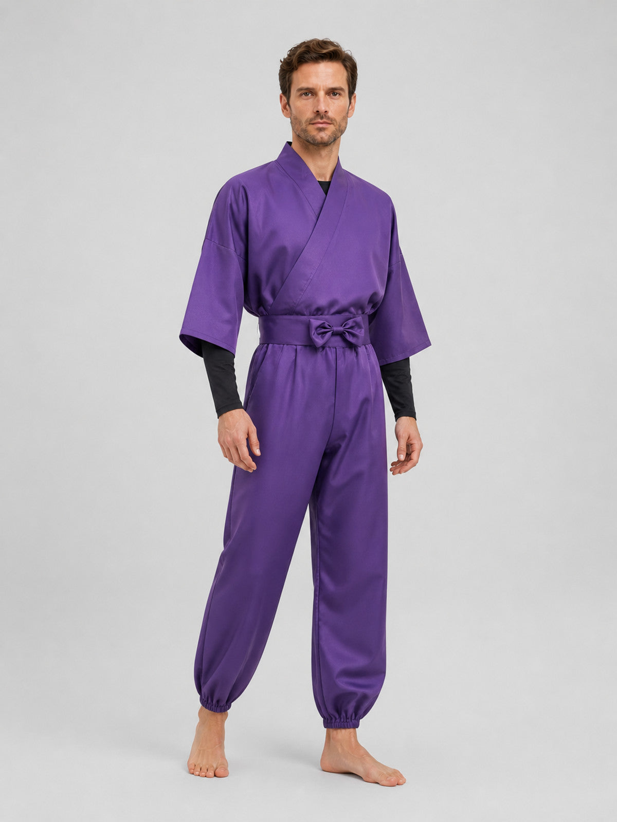 Anime-Style Ninja Cosplay Costume, Top and Pants Set