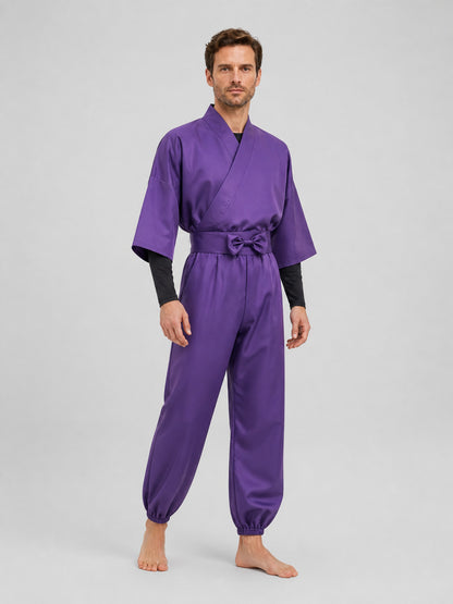 Anime-Style Ninja Cosplay Costume, Top and Pants Set
