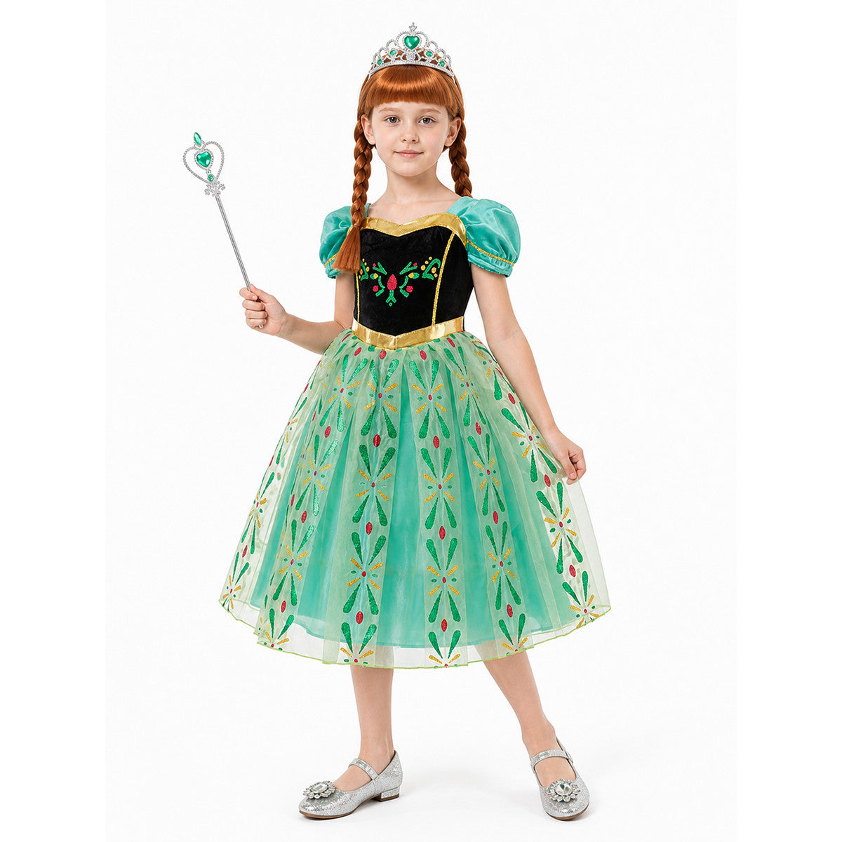 Carnival Costume with Crown and Magic Wand Costume Headwear detail