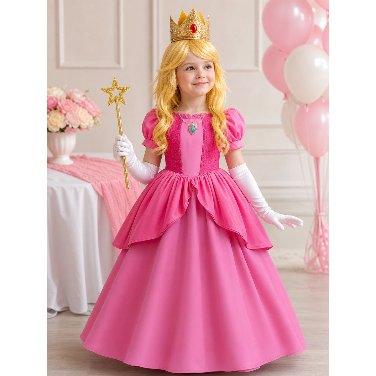 Children's Princess Dress with Crown and Wand lifestyle