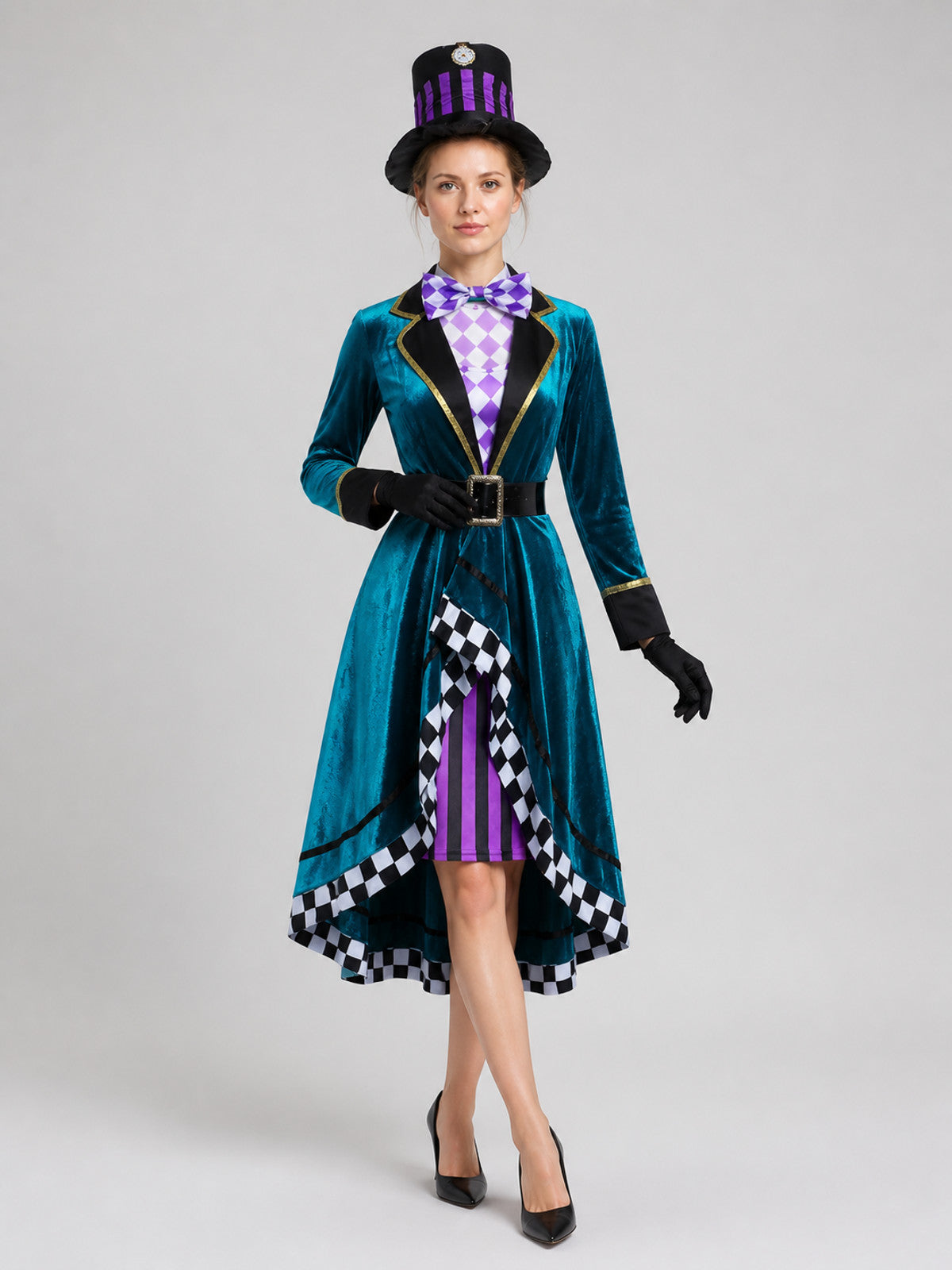 Halloween Magician Costume with Hat and Gloves Costume Headwear detail