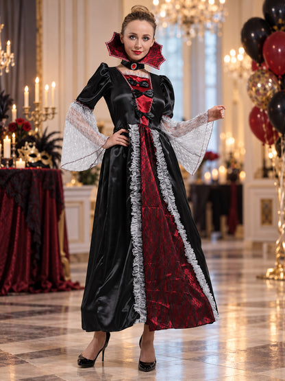 Carnival Costume with a High Collar and Red Insert lifestyle view