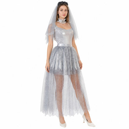 Sleeveless Dress with Layered Skirt and Uneven Hem lifestyle