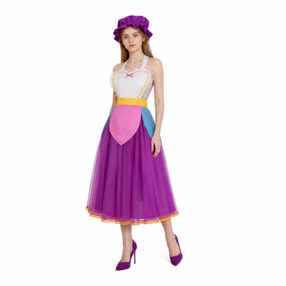 Cosplay Costume Dress with Apron and Hat Costume Dresses detail