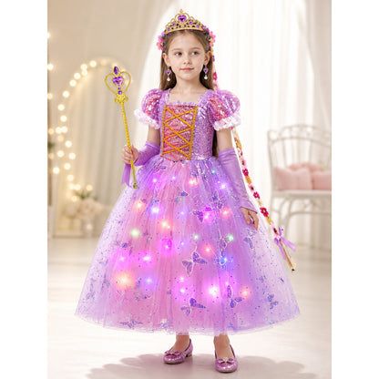 Princess Carnival Costume with LED Lights for Cosplay