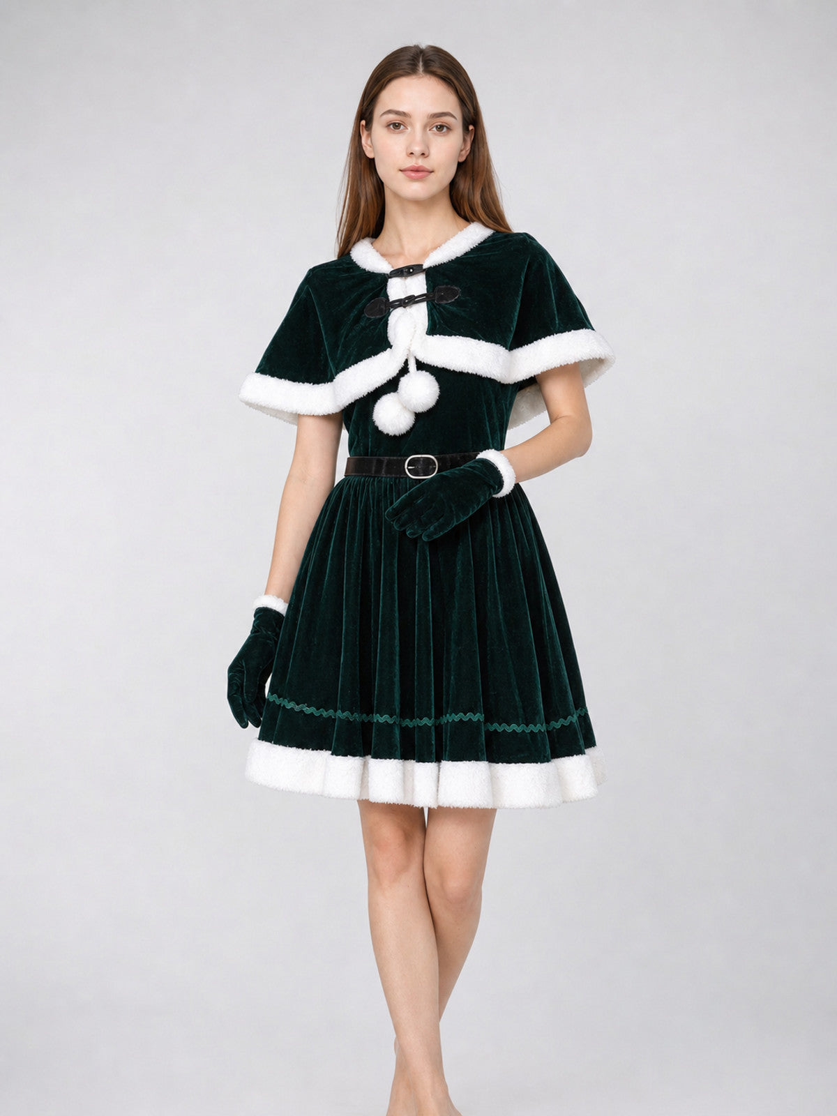 Reindeer Costume: Dress, Cape, and Accessories