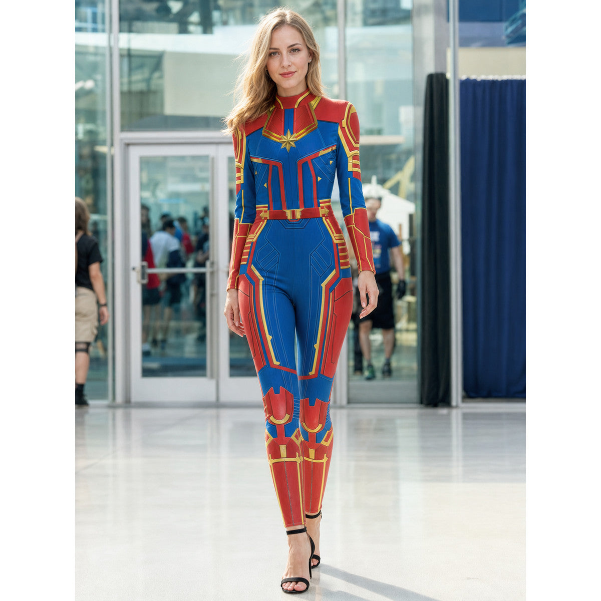 Superhero Costume Bodysuit with Print, Long Sleeve lifestyle view