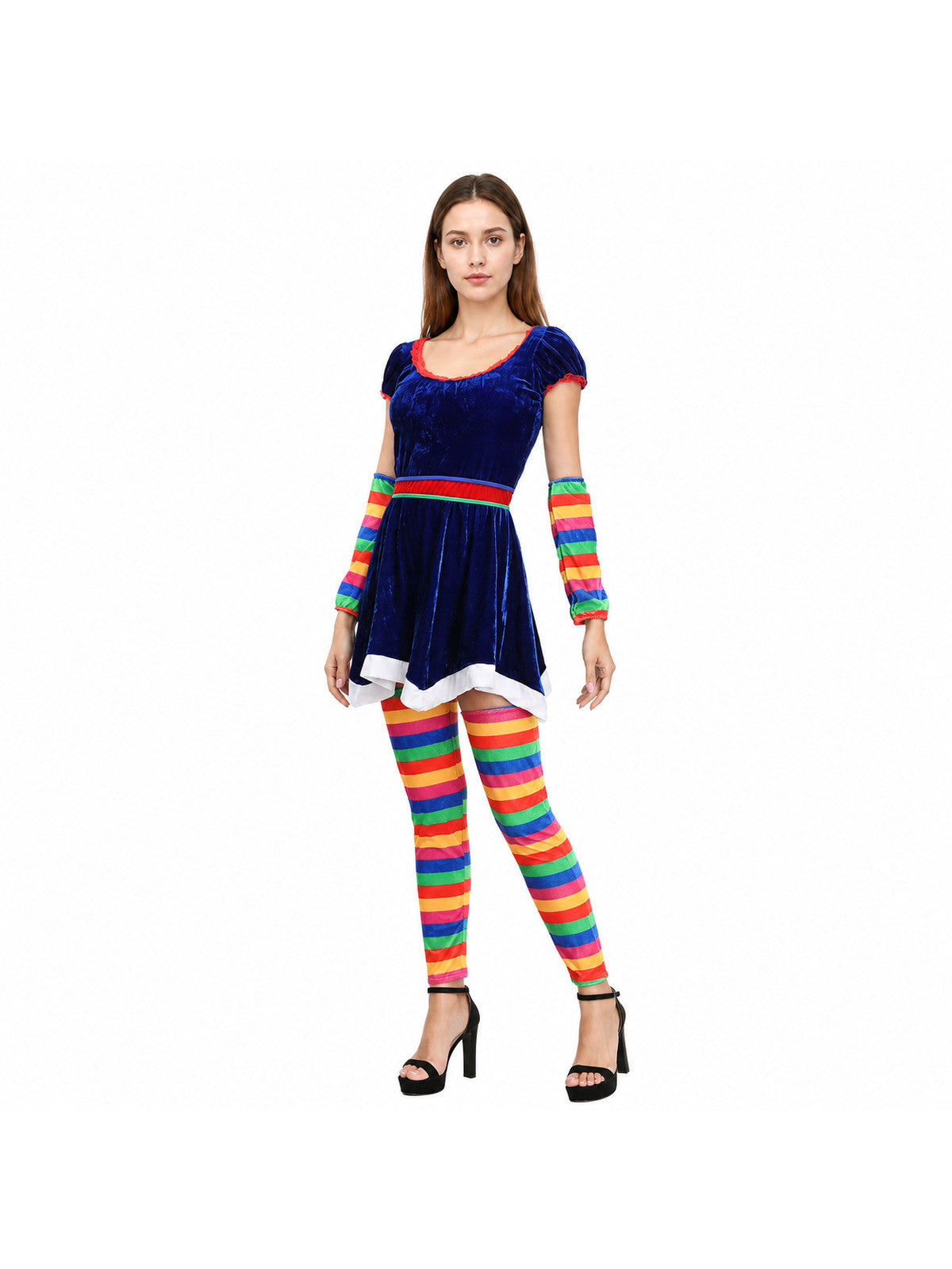 Stage Costume Dress with Rainbow Stripes Costume Dresses detail