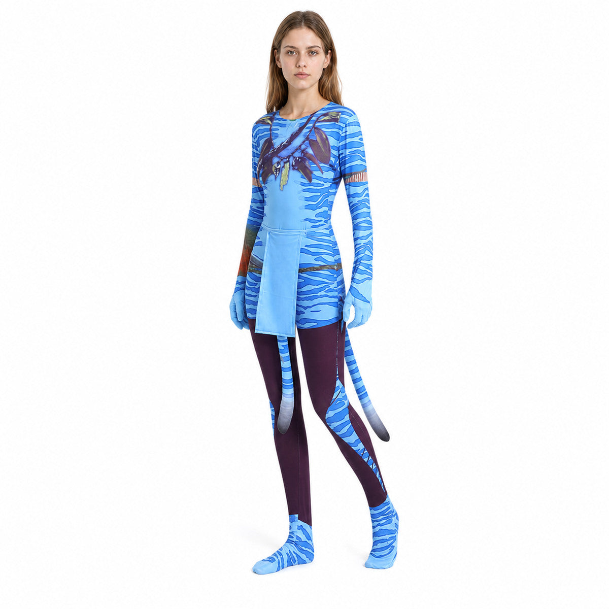 Avatar Cosplay Jumpsuit Costume with Tail lifestyle