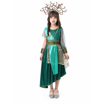 Medusa Costume: Dress with Headpiece for Halloween lifestyle view