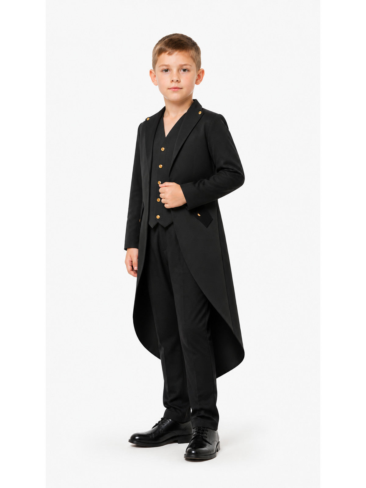 Tailcoat with long tails, lapels, and slanted pockets