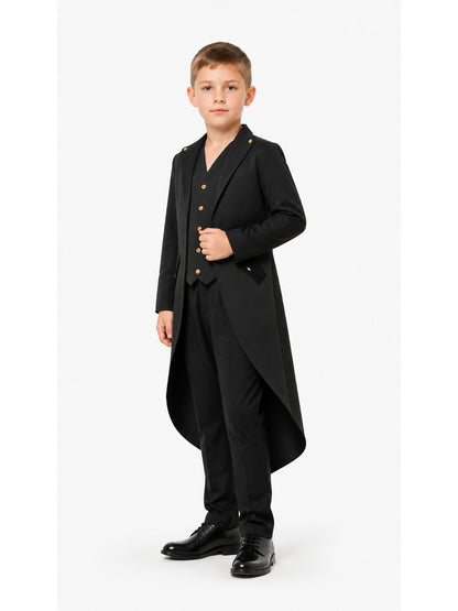 Tailcoat with long tails, lapels, and slanted pockets
