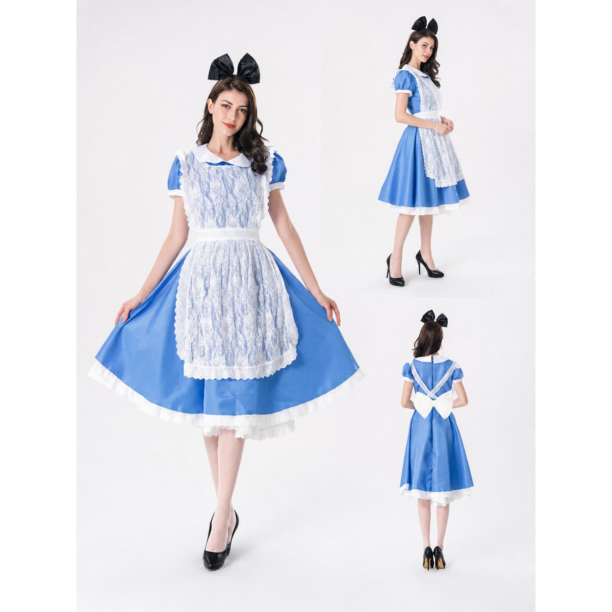 Oktoberfest carnival costume dress with apron lifestyle view