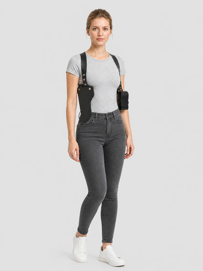 Double Holster with Shoulder Straps for Cosplay Costumes detail