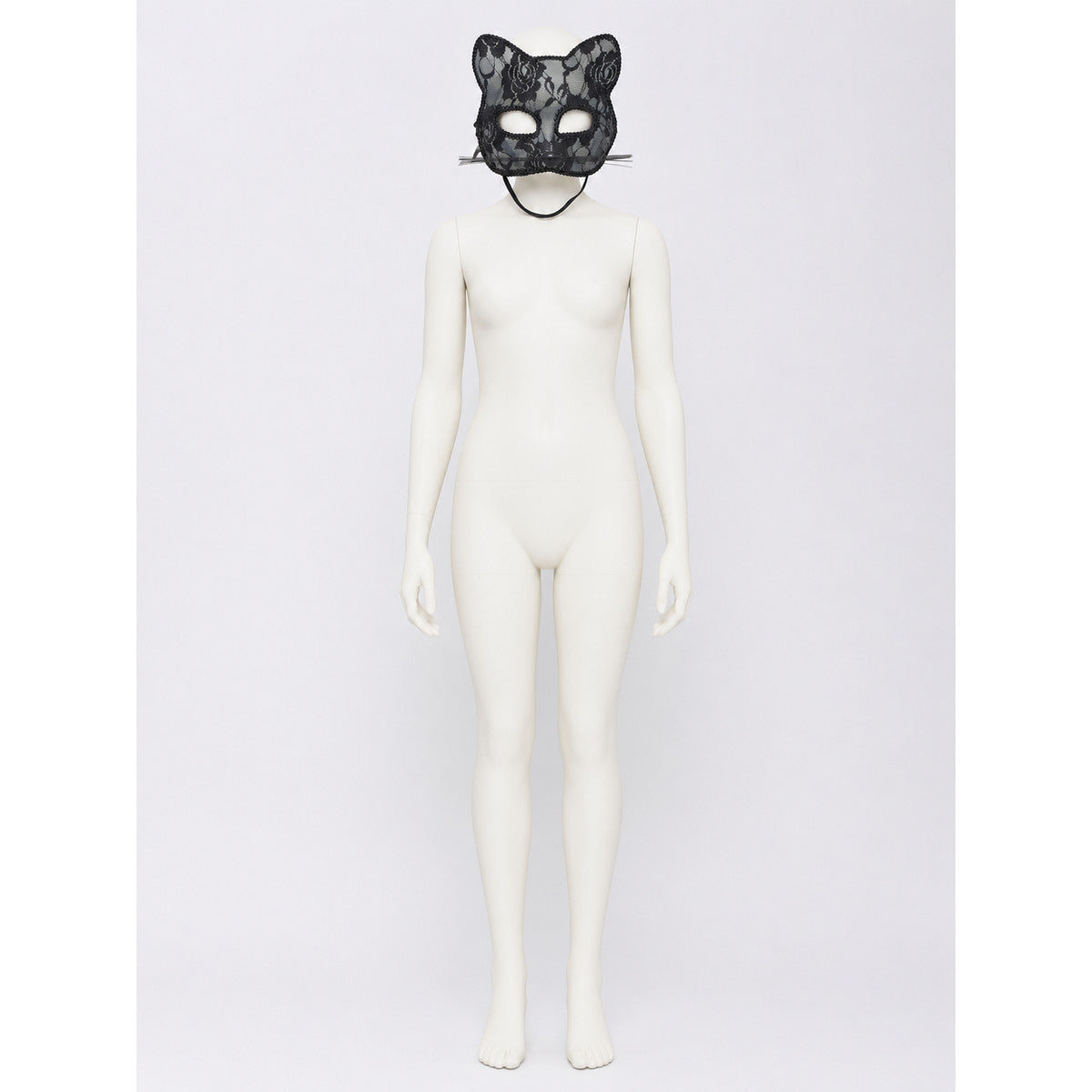 Black and Gray Carnival Mask for Halloween and Cosplay lifestyle view