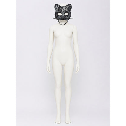 Black and Gray Carnival Mask for Halloween and Cosplay lifestyle view