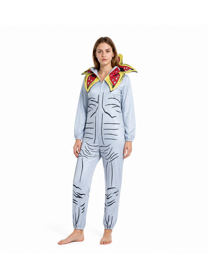 Skeleton Hooded Jumpsuit Costume