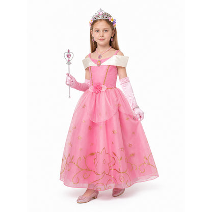 Princess Costume with Crown and Magic Wand Costume Headwear detail