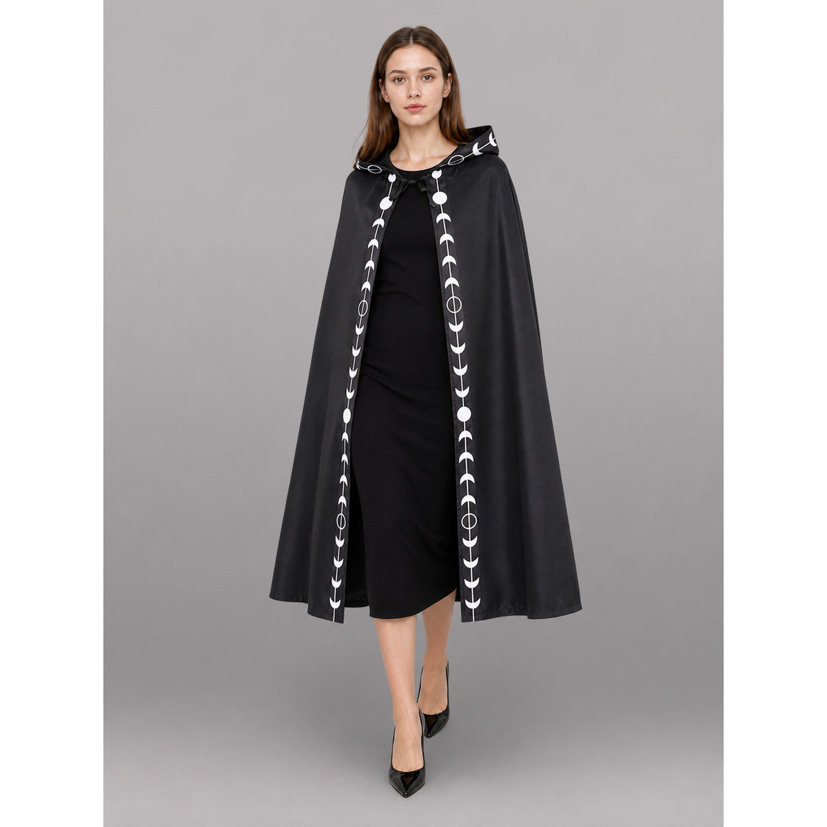 Black carnival cloak with a pointed hood occasion guide