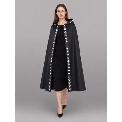 Black carnival cloak with a pointed hood occasion guide
