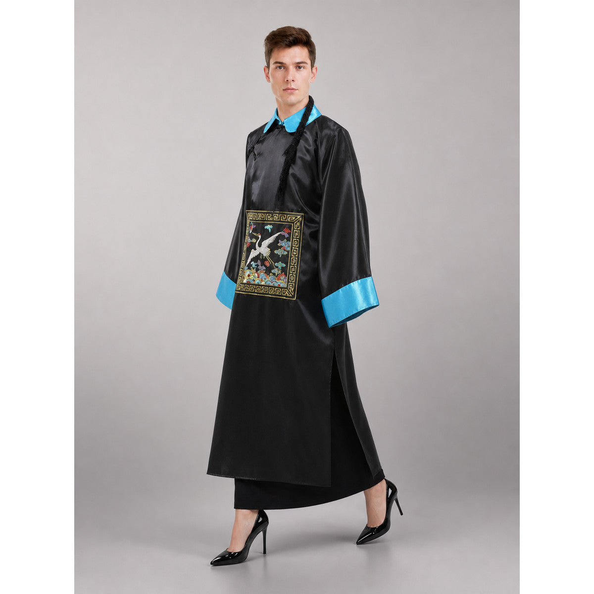 Ancient Chinese Style Costume: Black Robe and Hat lifestyle