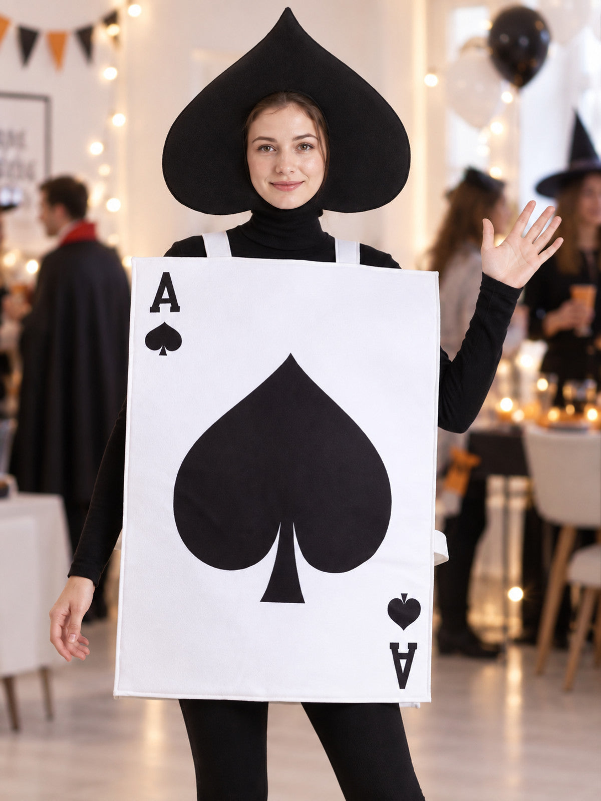 Playing Card Costume with Spade Symbol