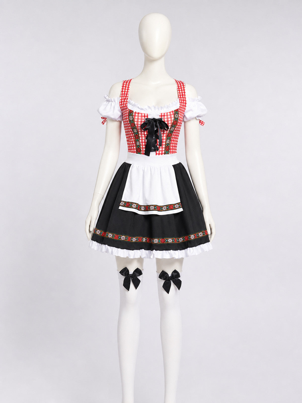 Historical national costume with apron and full skirt Costumes detail
